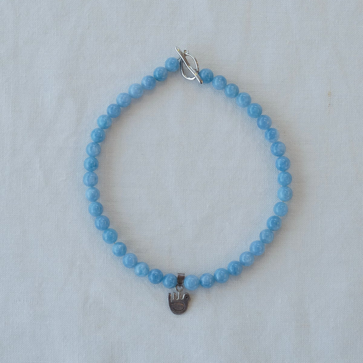 Natural Stone Choker - Milky Blue Quartz