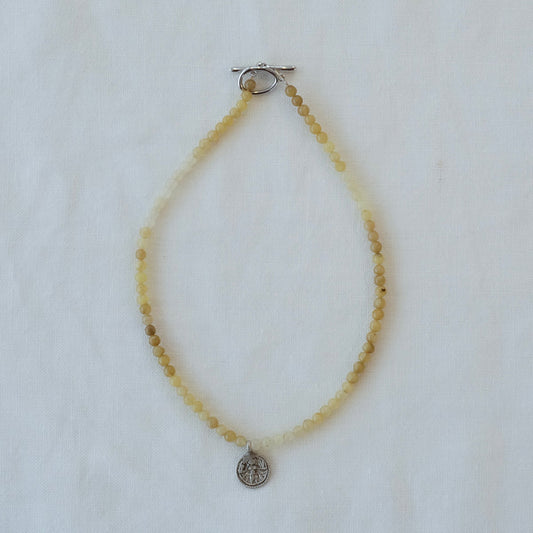 Natural Stone Choker - Yellow Opal