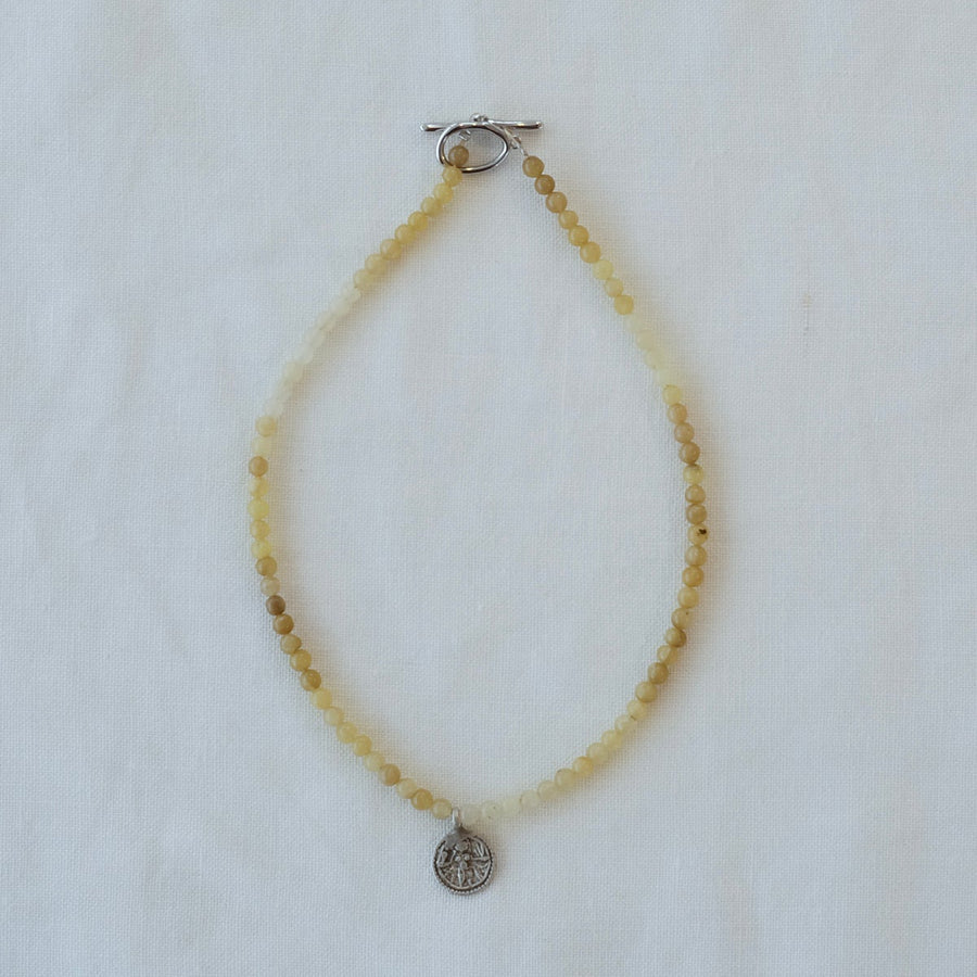 Natural Stone Choker - Yellow Opal