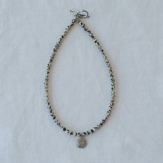 Natural Stone Choker - Dalmatian Jasper