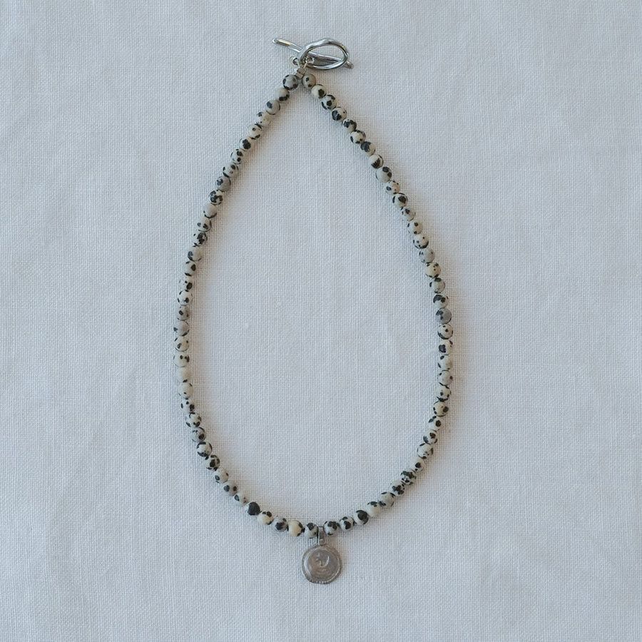 Natural Stone Choker - Dalmatian Jasper
