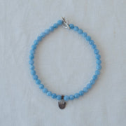 Natural Stone Choker - Milky Blue Quartz
