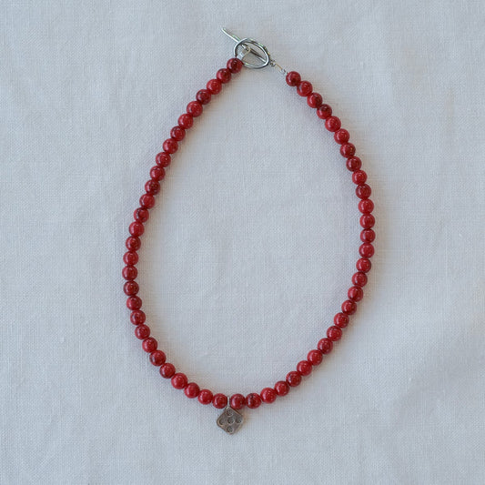Natural Stone Choker - Red Turquoise