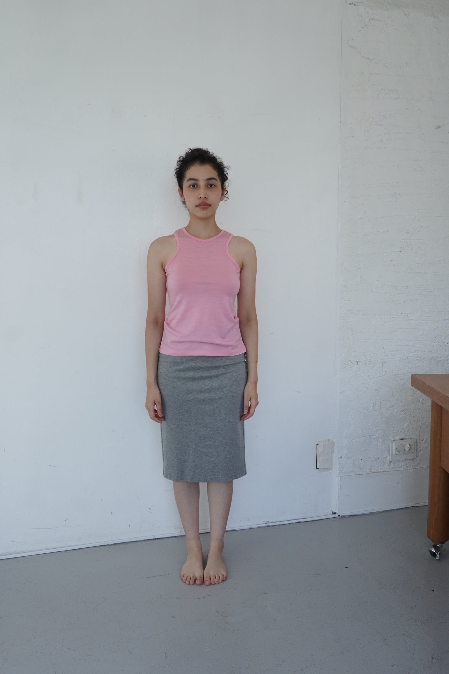 American Sleeve Tank Top / African Wool Jersey