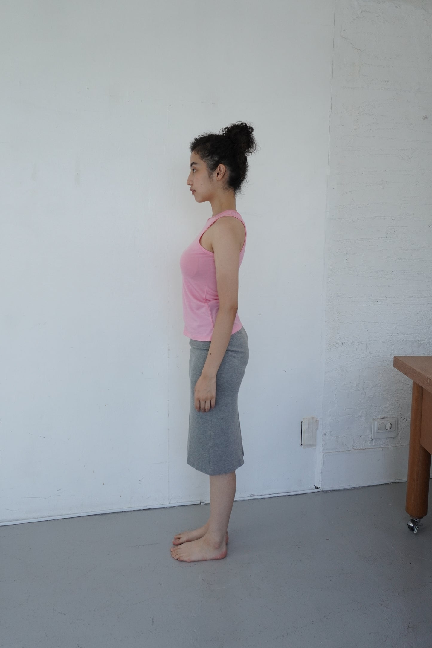 American Sleeve Tank Top / African Wool Jersey