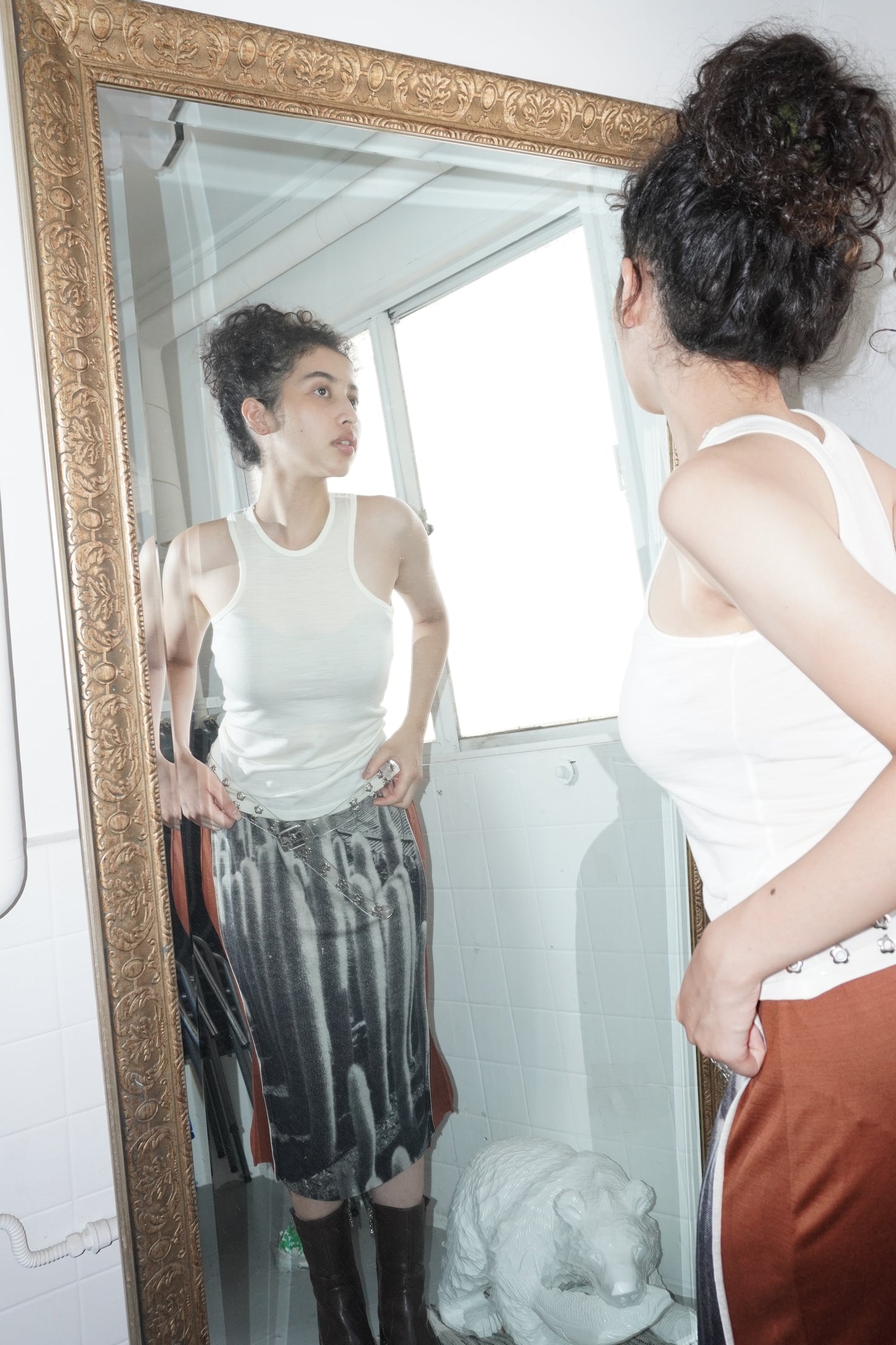 American Sleeve Tank Top / African Wool Jersey