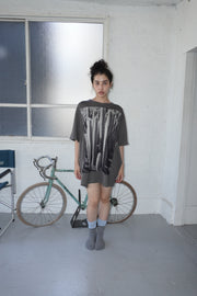 Front Panel Tee in Desert Cactus  / Cloud Wool Jersey