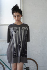 Front Panel Tee in Desert Cactus  / Cloud Wool Jersey