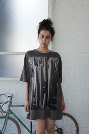 Front Panel Tee in Desert Cactus  / Cloud Wool Jersey