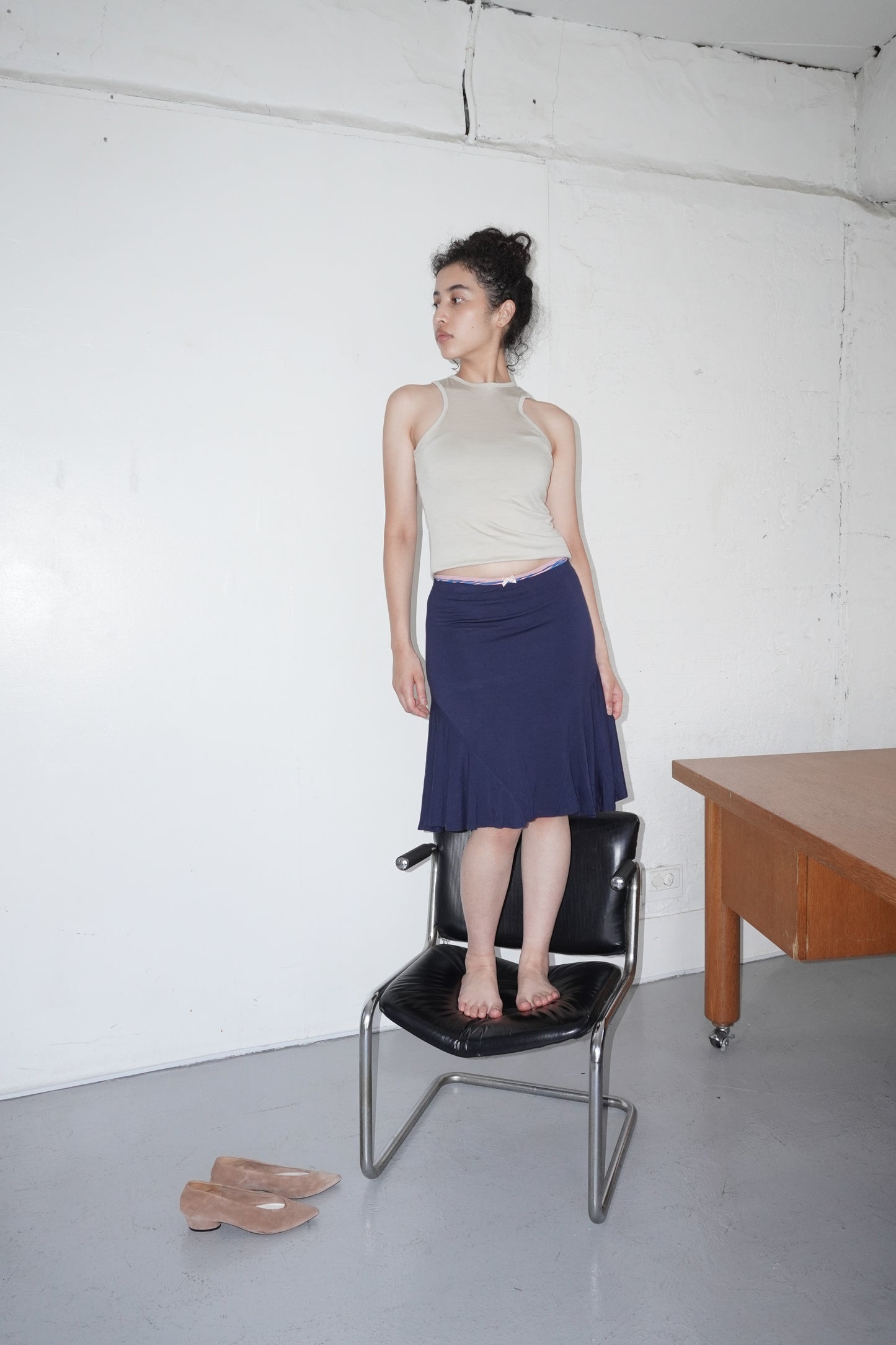 American Sleeve Tank Top / African Wool Jersey