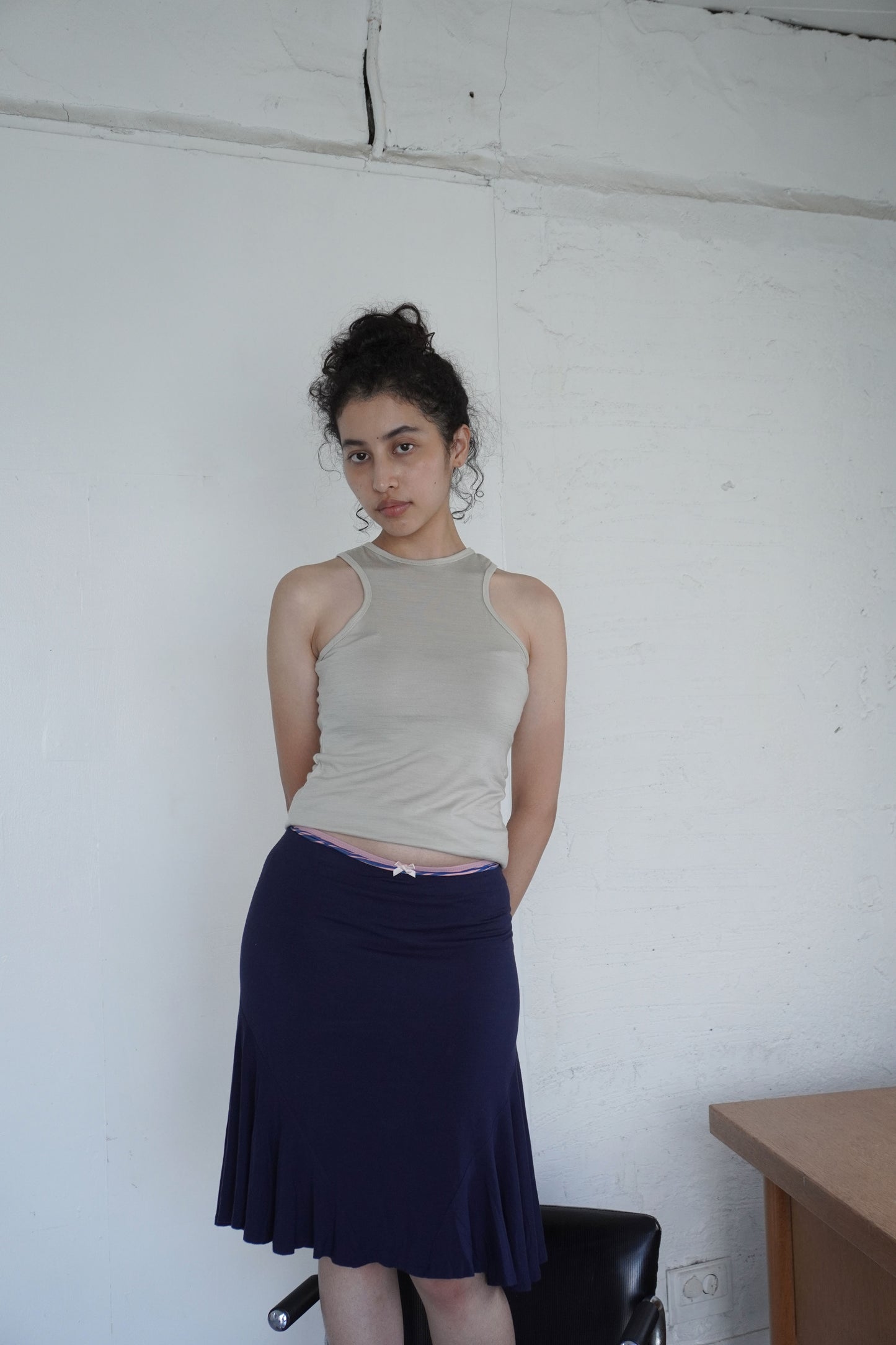 American Sleeve Tank Top / African Wool Jersey