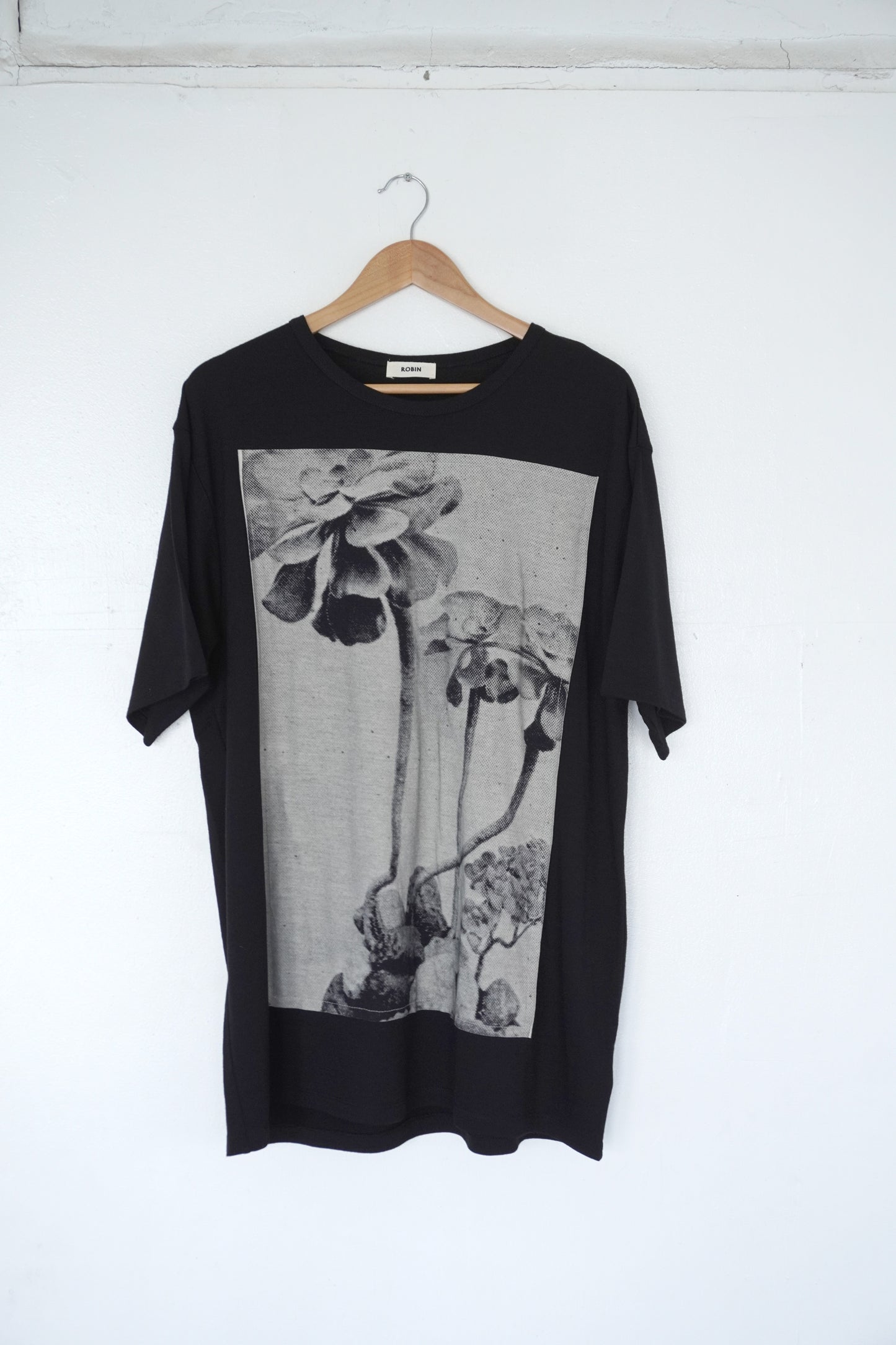 Front Panel Tee in Cactus Rosette  / Cloud Wool Jersey