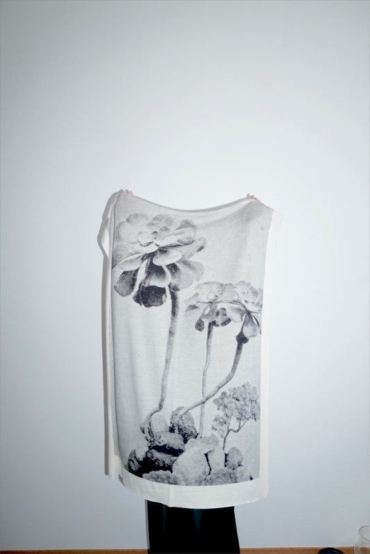 Print Scarf / Cloud Wool Jersey