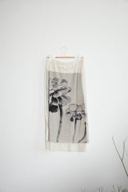 Front Panel Skirt in Cactus Rosette  / Cloud Wool Jersey